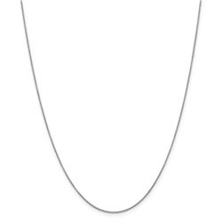 14k White Gold .9 mm Cable Chain Necklace - 20 in.