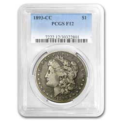 1893-CC Morgan Dollar Fine-12 PCGS