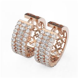 7.28 ctw Marquise Cut Diamond Designer Earrings 18K Rose Gold