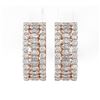 Image 2 : 7.28 ctw Marquise Cut Diamond Designer Earrings 18K Rose Gold