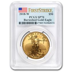 2018-W 1 oz Burnished Gold Eagle SP-70 PCGS (FirstStrike®)