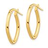 Image 2 : 14k Yellow Gold Small Oval Hoop Earrings - 2 mm