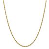 Image 1 : 14k Goldy 3.0 mm Semi-Solid Rope Chain Necklace - 20 in.