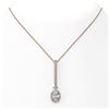Image 1 : 1.6 ctw Oval Cut Diamond Designer Necklace 18K Rose Gold