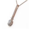 Image 3 : 1.6 ctw Oval Cut Diamond Designer Necklace 18K Rose Gold