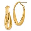 Image 1 : 14k Twisted Oval Hoop Earrings