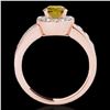 Image 2 : 2.1 ctw Certified SI/I Fancy Intense Yellow Diamond Ring 10k Rose Gold