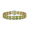 Image 3 : 17.26 ctw Peridot & Diamond Bracelet 14K Rose Gold