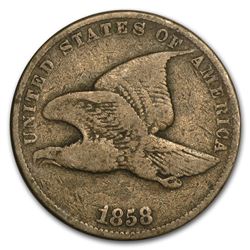 1858 Flying Eagle Cent Small Letters Fine