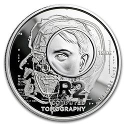 2018 S. Africa 1 oz Silver Proof South African Inventions-CT Scan