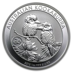 2013 Australia 1 oz Silver Kookaburra BU (Snake Privy)