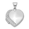 Image 1 : 14k Diamond Heart Locket Pendant - 22 mm
