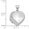 Image 2 : 14k Diamond Heart Locket Pendant - 22 mm