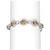 Image 1 : 18.55 ctw Canary Citrine & Diamond Bracelet 18K White Gold