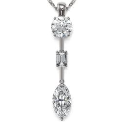 1.75 ctw Marquise Cut Diamond Necklace 18K White Gold