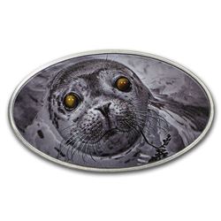 2018 Niue 1 oz Silver Animal Skin Pinniped Baby Seal