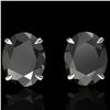 Image 1 : 10 ctw Black Diamond Designer Stud Earrings 18k White Gold