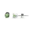 Image 1 : 14k White Gold 4 mm Peridot Stud Earrings