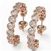 Image 1 : 2.1 ctw Diamond Designer Earrings 18K Rose Gold