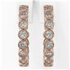 Image 2 : 2.1 ctw Diamond Designer Earrings 18K Rose Gold