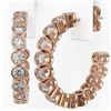 Image 3 : 2.1 ctw Diamond Designer Earrings 18K Rose Gold