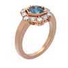 Image 1 : 2.18 ctw Intense Blue Diamond Ring 18K Rose Gold