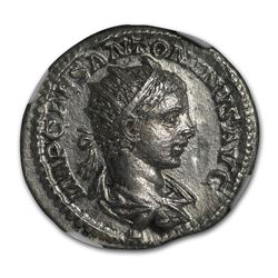 Roman Silver AR Denarius Emperor Elagabalus (218-222 AD) AU NGC