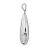 Image 2 : 14k White Gold Tear Drop Diamond Set Locket - 30 mm
