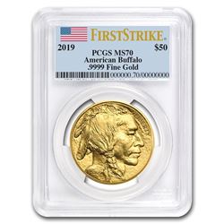 2019 1 oz Gold Buffalo MS-70 PCGS (FirstStrike®)