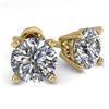 Image 1 : 1.0 ctw VS/SI Diamond Stud Designer Earrings 14k Yellow Gold
