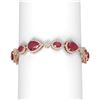 Image 1 : 33.90 ctw Ruby & Diamond Bracelet 18K Rose Gold