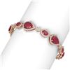 Image 2 : 33.90 ctw Ruby & Diamond Bracelet 18K Rose Gold