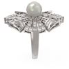 Image 2 : 2 ctw Diamond & Pearl Ring 18K White Gold