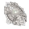 Image 3 : 2 ctw Diamond & Pearl Ring 18K White Gold