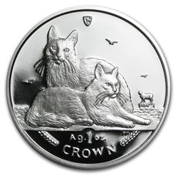 2011 Isle of Man 1 oz Silver Turkish Angora Cat Proof