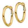 Image 2 : 14k Polished Round Hoop Earrings - 3x20 mm