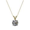 Image 3 : 1.30 ctw Certified Quality Diamond Necklace 10k Yellow Gold