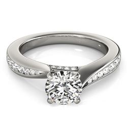 1.11 ctw Certified VS/SI Diamond Solitaire Ring 14k White Gold