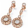 Image 3 : 2.19 ctw Diamond Earrings 18K Rose Gold