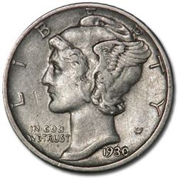 1930-S Mercury Dime XF