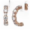 Image 3 : 3.74 ctw Diamond Designer Earrings 18K Rose Gold