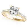 Image 1 : 1.3 ctw Certified VS/SI Princess Diamond Ring 14k Yellow Gold