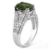 Image 2 : 4.55 ctw Green Tourmaline & Diamond Ring 18k White Gold