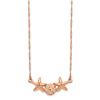 Image 1 : 14K Rose Gold Sand Dollar Starfish Necklace - 17 in.