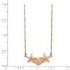 Image 2 : 14K Rose Gold Sand Dollar Starfish Necklace - 17 in.