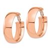 Image 2 : 14k Rose Gold Omega Back Hoop Earrings - 10x32 mm