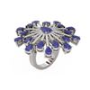 Image 1 : 11.74 ctw Sapphire & Diamond Ring 18K White Gold