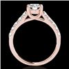 Image 2 : 1.55 ctw Certified Diamond Solitaire Ring 10k Rose Gold