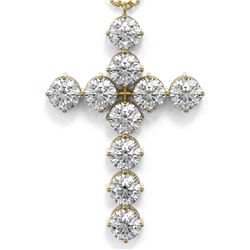 2 ctw Diamond Designer Cross Necklace 18K Yellow Gold