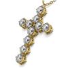 Image 3 : 2 ctw Diamond Designer Cross Necklace 18K Yellow Gold